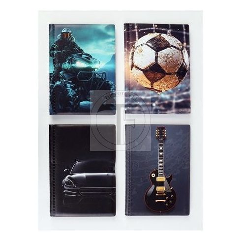 Igazolványtartó, álló, 10 betét lappal, mintás PVC, "Bővített személyi", fiú