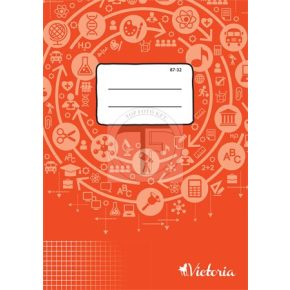   Füzet, tűzött, A4, kockás, 32 lap, VICTORIA Circle "87-32"