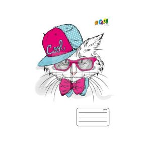   Füzet, tűzött, A5, kockás, 32 lap, COOL BY VICTORIA , "Funky animals", "27-32"