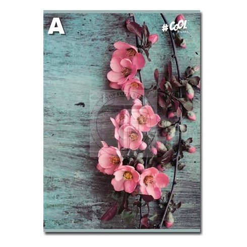 Füzet, tűzött, A5, vonalas, 96 lap, COOL BY VICTORIA, "Vintage flower"