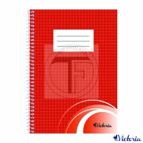 Spirálfüzet, A5, kockás, 70 lap, VICTORIA