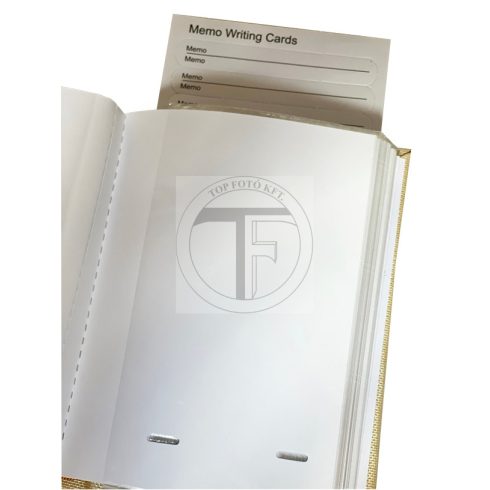 Bőrhatású bedugós (zsebes), memócsíkos fotóalbum 10x15 cm/50 db