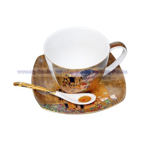 Gustav Klimt porcelán 6 személyes teáskészlet díszdobozban