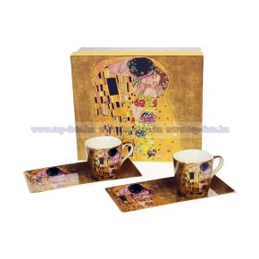   Gustav Klimt porcelán 2 db-os csésze szett, díszdobozban. 