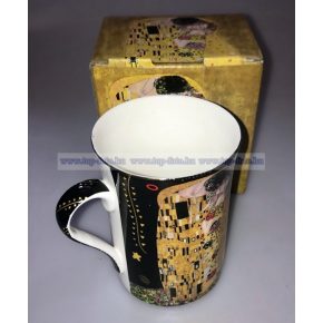 Klimt fekete porcelán bögre 2,5 dl
