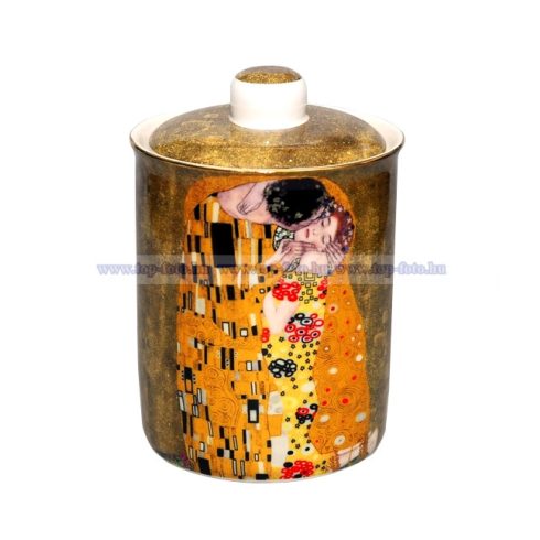 Gustav Klimt porcelán konyhai kerámia tároló díszdobozban