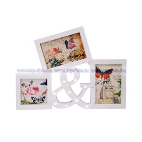 Műanyag montázs képkeret LED-el 29x39 cm