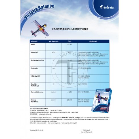 Másolópapír, A4, 80 g, VICTORIA "Balance Energy"