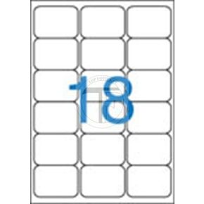   Etikett, univerzális, 63,5x46,6 mm, kerekített sarkú, VICTORIA, 1800 etikett/csomag