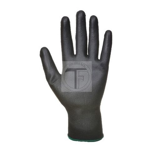Szerelőkesztyű, tenyéren mártott, 10-es méret, fekete