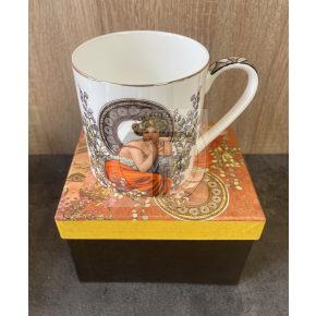 Alfons Mucha porcelán bögre díszdobozban