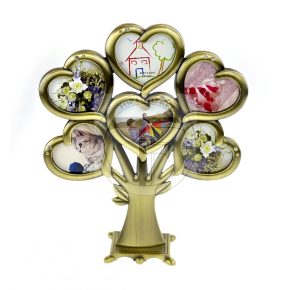 Családfa 6 képes képkeret bronz színű  