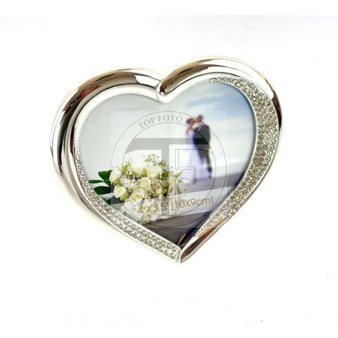 Esküvői szív alakú fényképtartó 