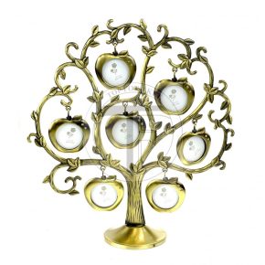 Családfa 7 képes bronz színű  strasszkő berakással