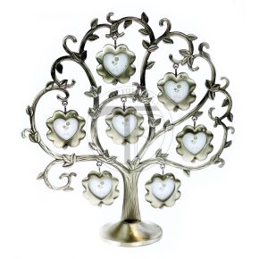 Családfa 7 képes ezüst színű  strasszkő berakással