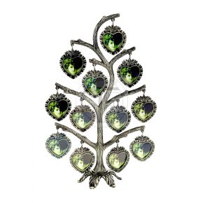 Családfa 12 képes képkeret ezüst színű  