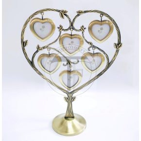 Családfa 6 képes bronz színű  strasszkő berakással