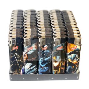   Professionelles elektrisches, wiederaufladbares Feuerzeug „Motorrad“, 50 Stück/Schale