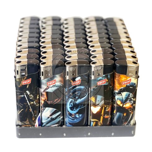 Professionelles elektrisches, wiederaufladbares Feuerzeug „Motorrad“, 50 Stück/Schale