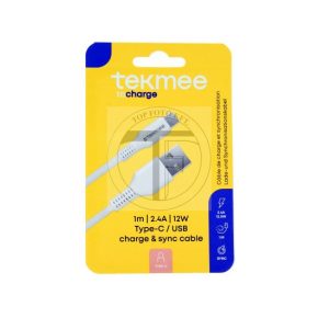 Tekmee Ladekabel (weiß) 1m 2,4A - Typ C / USB