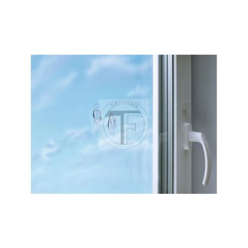 Műanyag akasztó, ragasztócsíkkal, kis méret, TESA "Powerstrips®", átlátszó