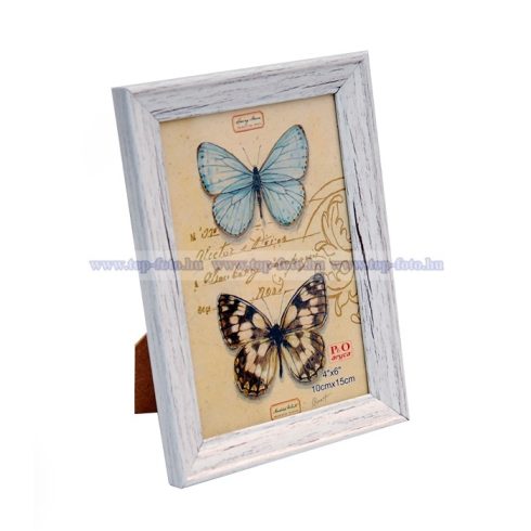 Fa hatású műanyag képkeret 10x15 cm