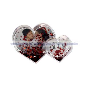 Szív alakú dupla műanyag fotógömb (szív)